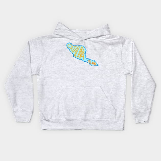 Catalina Island California Kids Hoodie by avadoodle